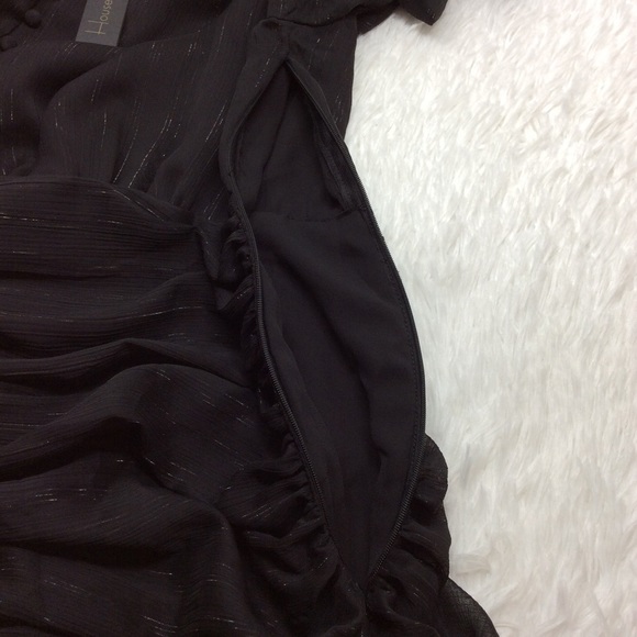 NWT HOUSE OF HARLOW 1960 High Neck Ruched Bodycon Dress - Picture 10 of 11